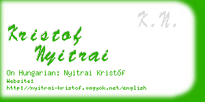 kristof nyitrai business card