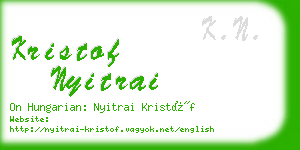 kristof nyitrai business card